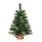 2ft. Pre-Lit Artificial Christmas Tree in Gold Fabric Base, Warm White LED Lights